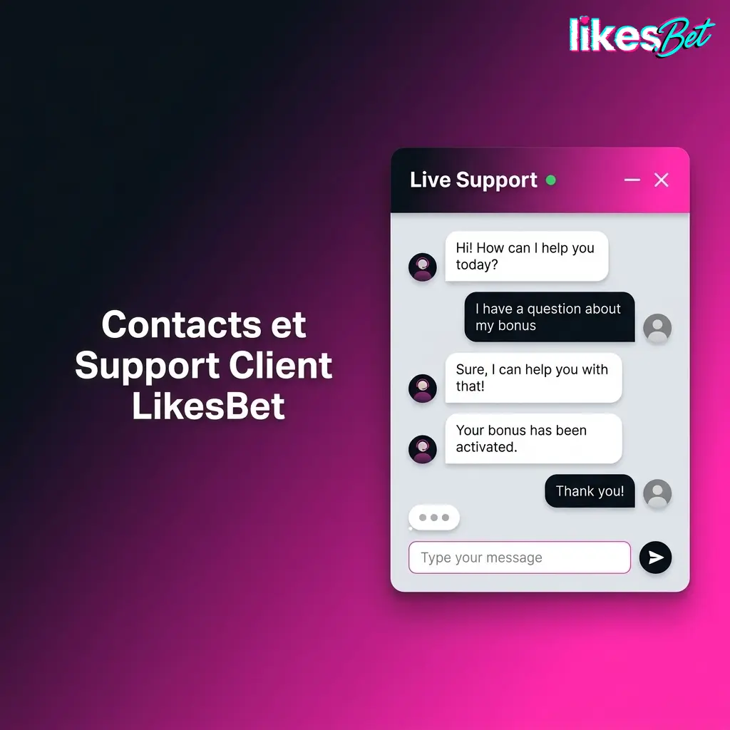 Équipe support LikesBet disponible 24h/24 via chat en direct et e-mail pour les joueurs français