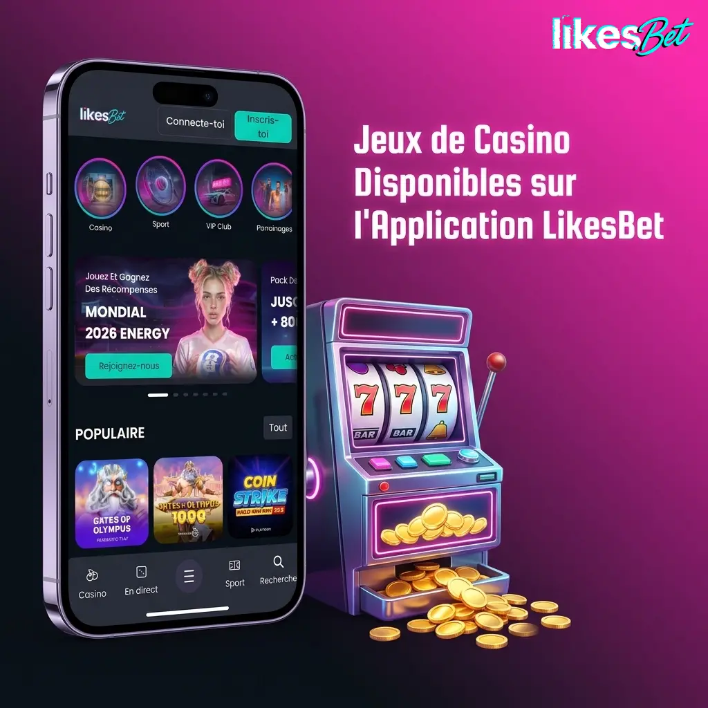 Catalogue de jeux casino LikesBet : slots, roulette, blackjack en direct et jeux crash sur application mobile