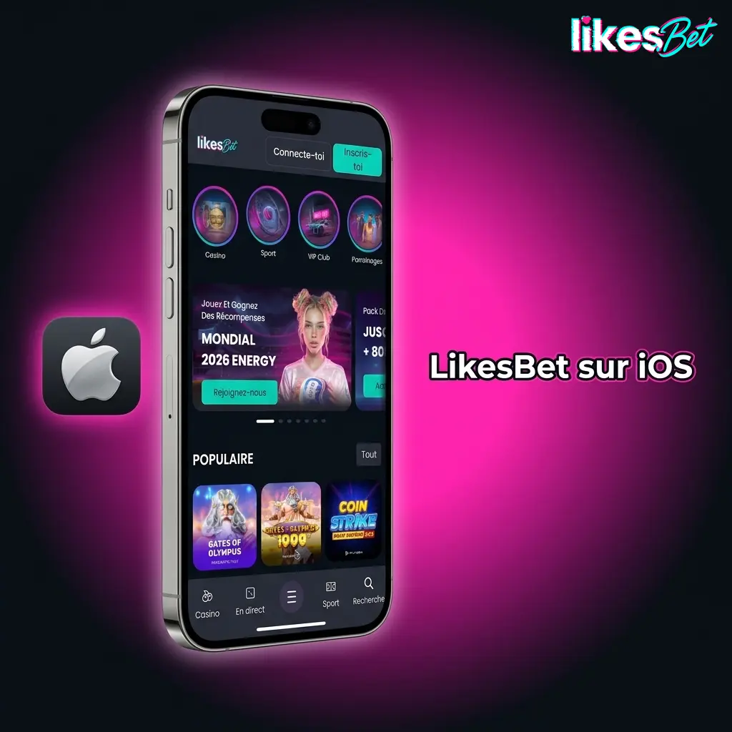 Application LikesBet sur iPhone disponible sur l'App Store pour iOS 13.0 et versions ultérieures