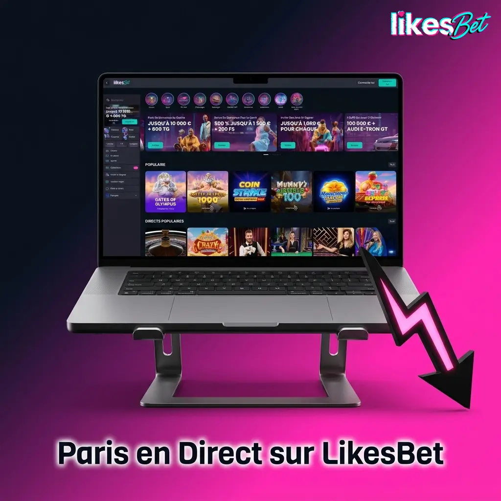 Paris en direct LikesBet avec cotes en temps réel sur football, tennis, basketball et e-sports, fonction Cash Out disponible